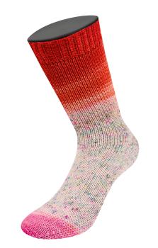 Eine Socke aus der Meilenweit 50 Dip Farbe 303